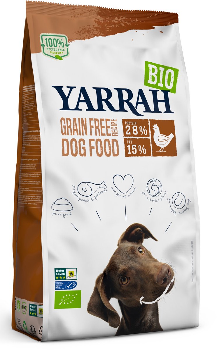 Yarrah Yarrah Biologisch Graanvrij - Hondenvoer - 2 kg