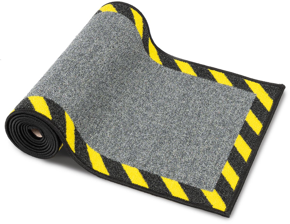 Tapis Protecteur Câbles KARAT 40x120 Cm - Bordure Renforcée Antidérapante - Bureau Et Entrepôt - Lavable