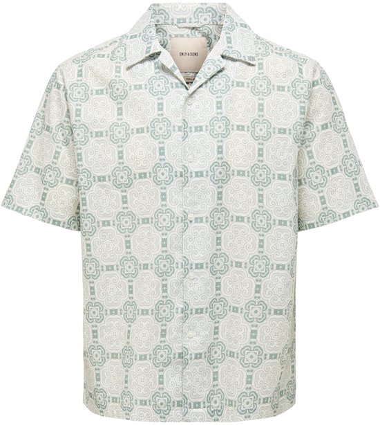 ONLY&SONS - ONSCAIDEN REG FIT AOP LINEN BLEND NOOS - Chemises