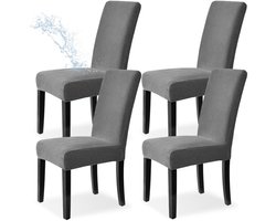 Ibenzoa® Elegante Grijze Stoelhoezen Set van 4 voor Diverse Gebruiken in Huis en Feestlocaties