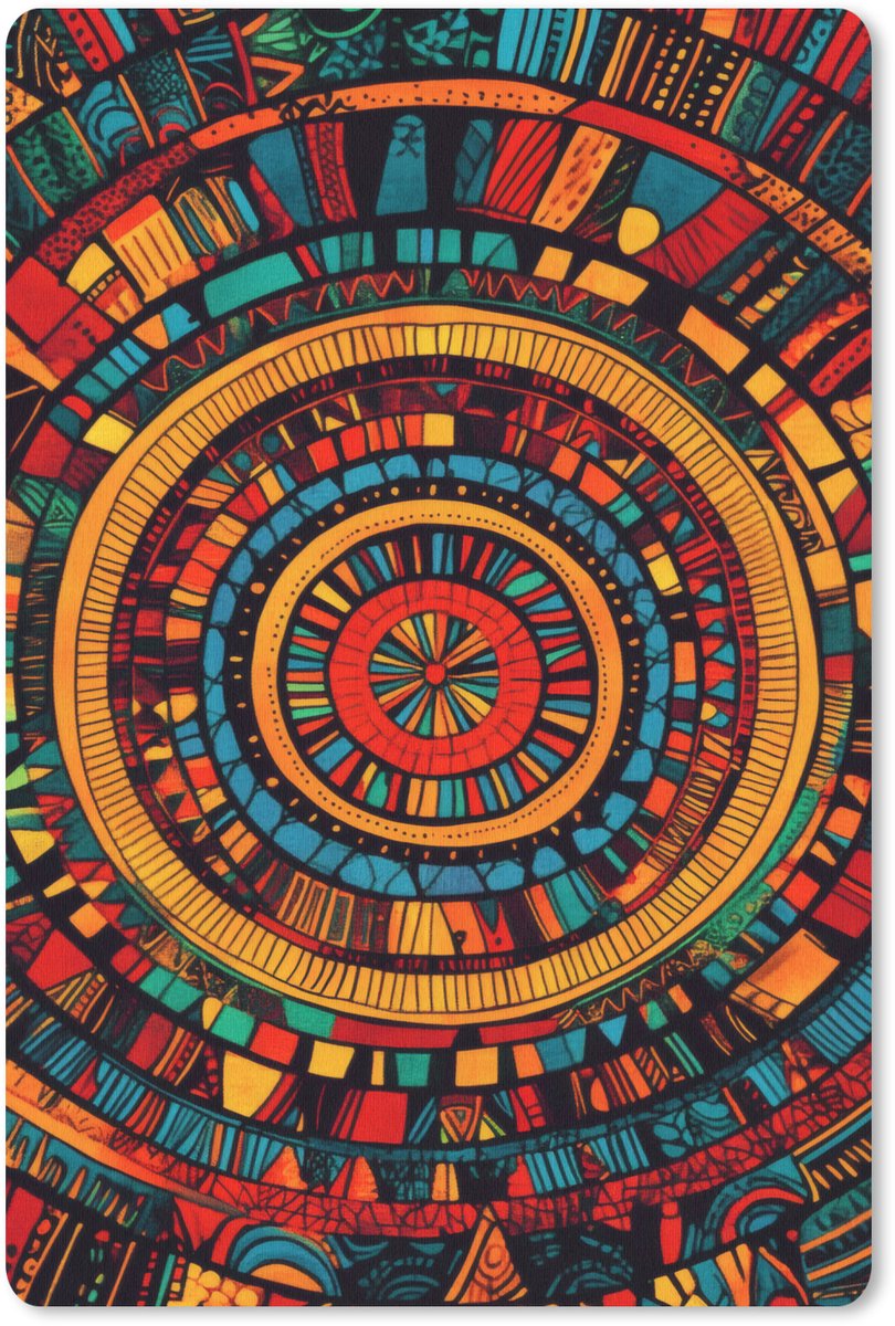 Muismat 18x27 cm - Mousepad Mandala - Cirkels - Patronen - Muismatten