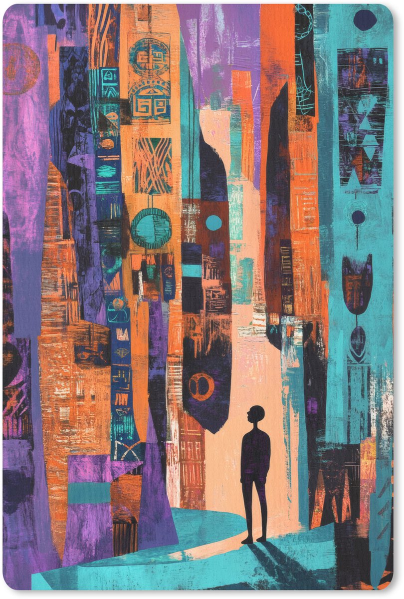 Muismat 18x27 cm - Mousepad Abstract - Figuren - Kleurrijk - Muismatten