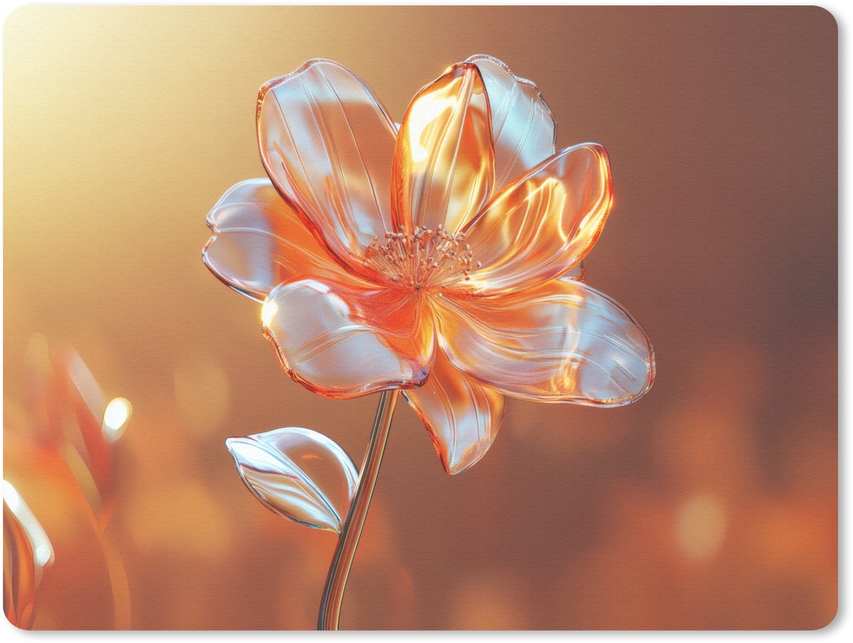 Muismat 23x19 cm - Mousepad Glazen - Bloem - Zonlicht - Muismatten