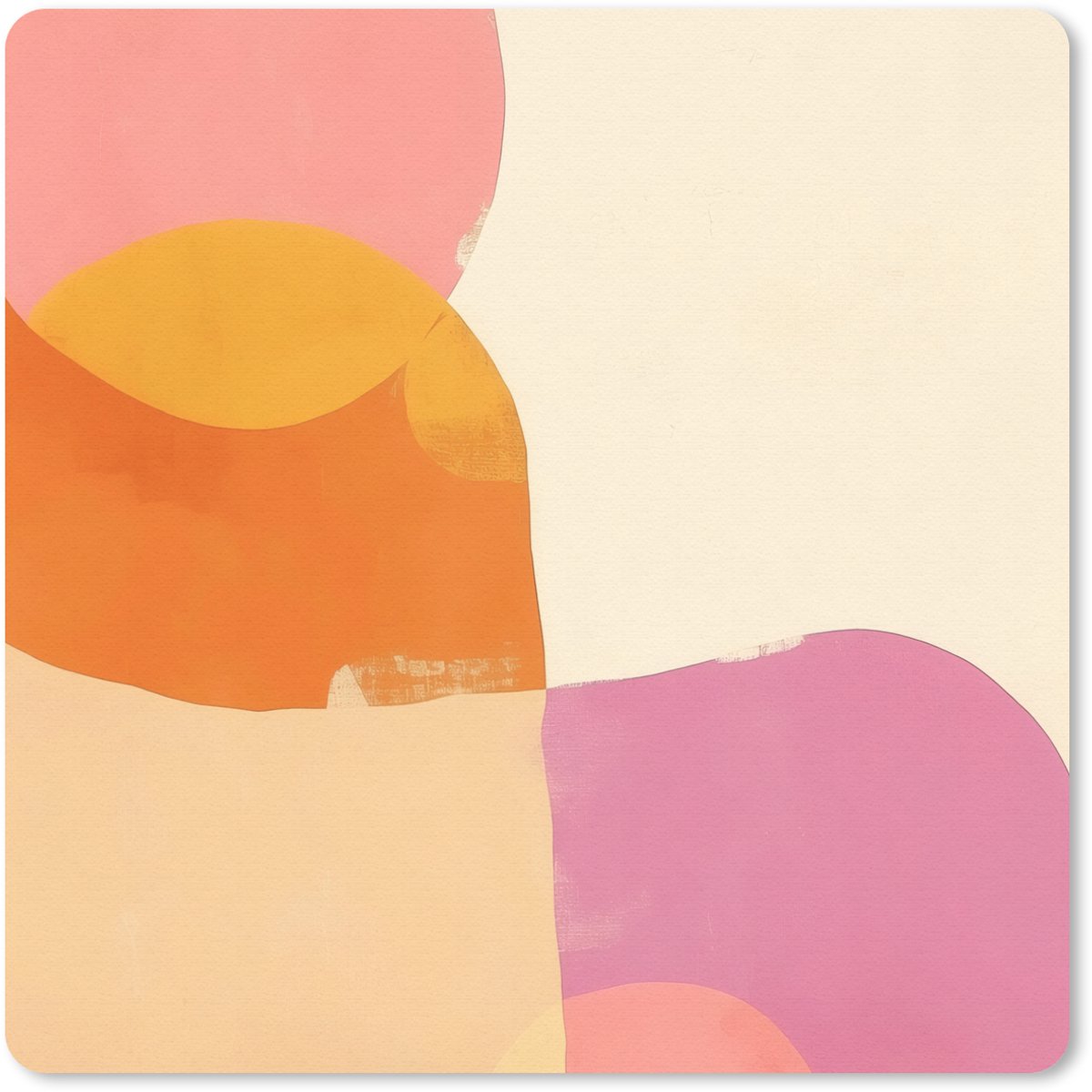 Muismat 20x20 cm - Mousepad Vormen - Abstract - Kleurrijk - Muismatten