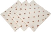 Honeybears hydrofiele doeken – 3 stuks - Inbakerdoek hydrofiel baby – Hydrofiele luierdoek - Hartjes – 60 X 60 CM
