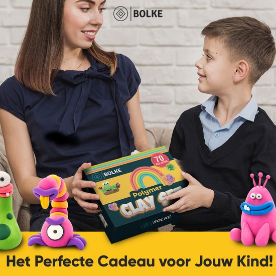 Bolke Polymeer Klei Set - 70 Kleuren 70x20g - Ovenhardende Boetseerklei voor Volwassenen - Fimo Alternatief