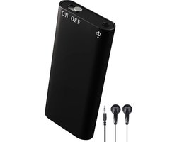 Nuvance - Afluisterapparatuur - 16 Gb - Mini Afluisterapparaat - Voice Recorder Digitaal - Spy Recorder - Dictafoon - Afluisteren Opnemen
