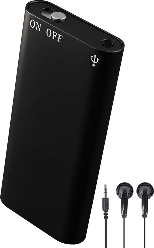 Nuvance - Afluisterapparatuur - 16 Gb - Mini Afluisterapparaat - Voice Recorder Digitaal - Spy Recorder - Dictafoon - Afluisteren Opnemen