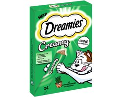 2x Catisfactions - Dreamies - Creamy Kattenkruid - 8x 10gr - Katten snack - Tractatie - Katten snoepjes - Crèmige textuur - Met taurine