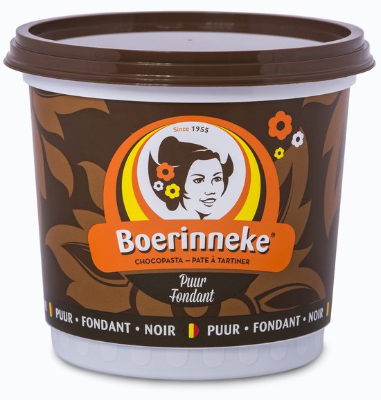 BOERINNEKE Pâte à tartiner au Chocolat (Puur Fondant) VEGAN