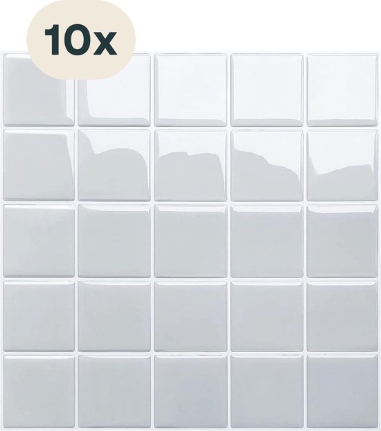 Hode 4 stuks tegelstickers keuken groen 23,6 x 23,6 cm, plaktegels voor badkamer, zelfklevende tegelfolie, waterdicht
