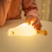 LAZY DUCK - Veilleuse Bébé mignonne - Lampe LED pour Enfants - Rechargeable par USB