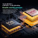 Blackview BL7000 met tot 24GB RAM (8GB+16GB uitbreiding), getoond met RAM- en expansiechips.