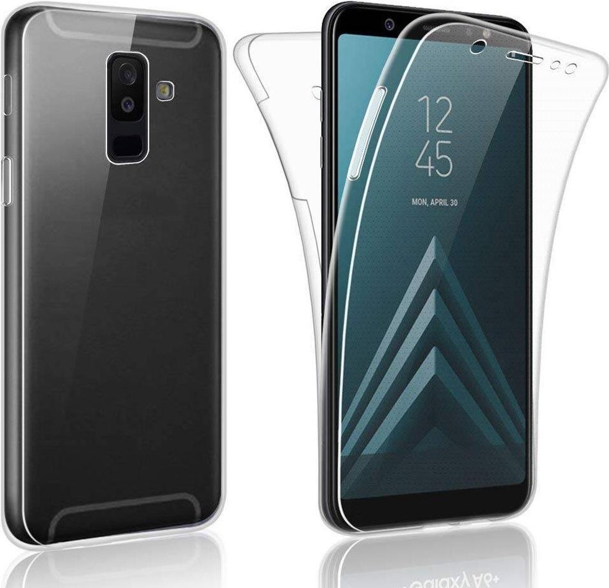 360° Protection Hoesje PC & Kunststof Transparant Samsung Galaxy A6+ Plus