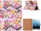 iPad mini 1 / 2 / 3 Margrietjes Design Booktype Kunstleer Hoesje Met Pasjesruimte