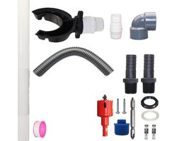 Regenwatercollector - Voor Regenpijp Ø70-110mm - Wateropvang Systeem - Voor Tuinirrigatie & Opslag - PVC & Rubberen Slang - Huiseigenaren - Grijs - 50cm slang - 1 set