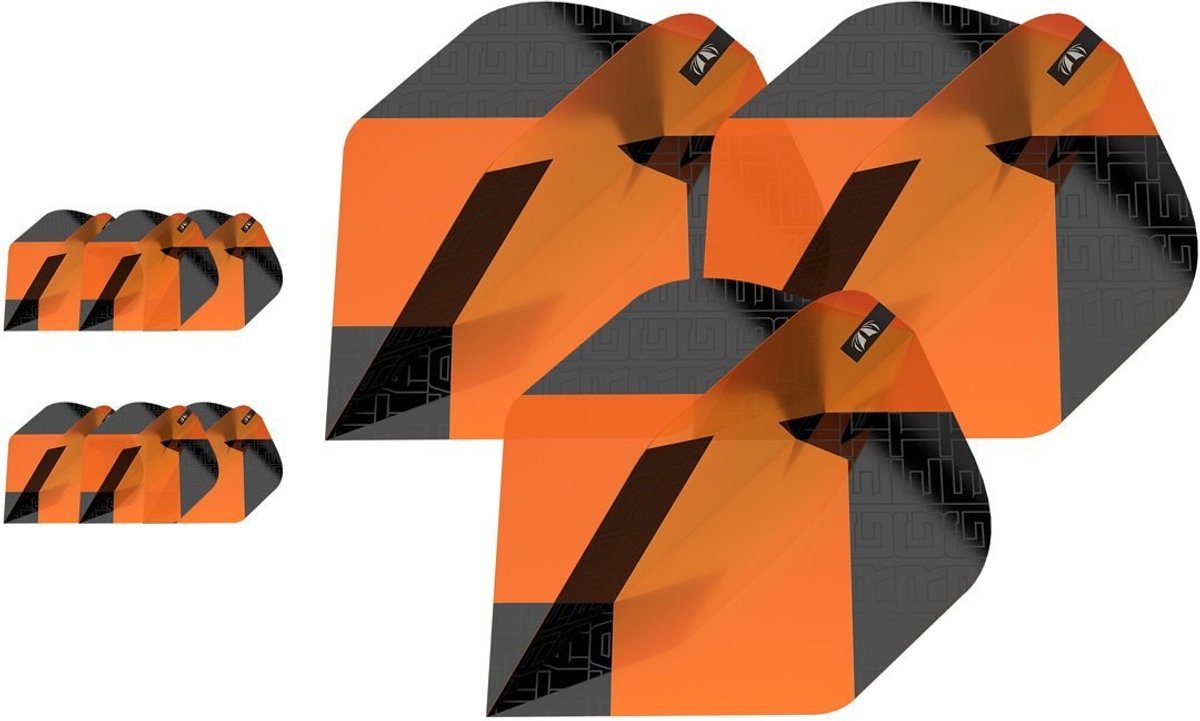 Target Tag 3 Set Black Orange NO2 - Dart Flights