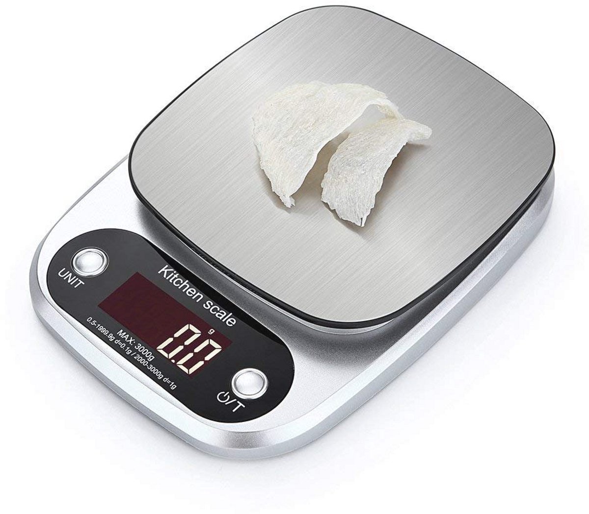 Digitale Keukenweegschaal - 3 kg/0,1 g - Waterdichte Mini-weegschaal met LCD-display - Nauwkeurig en Compact