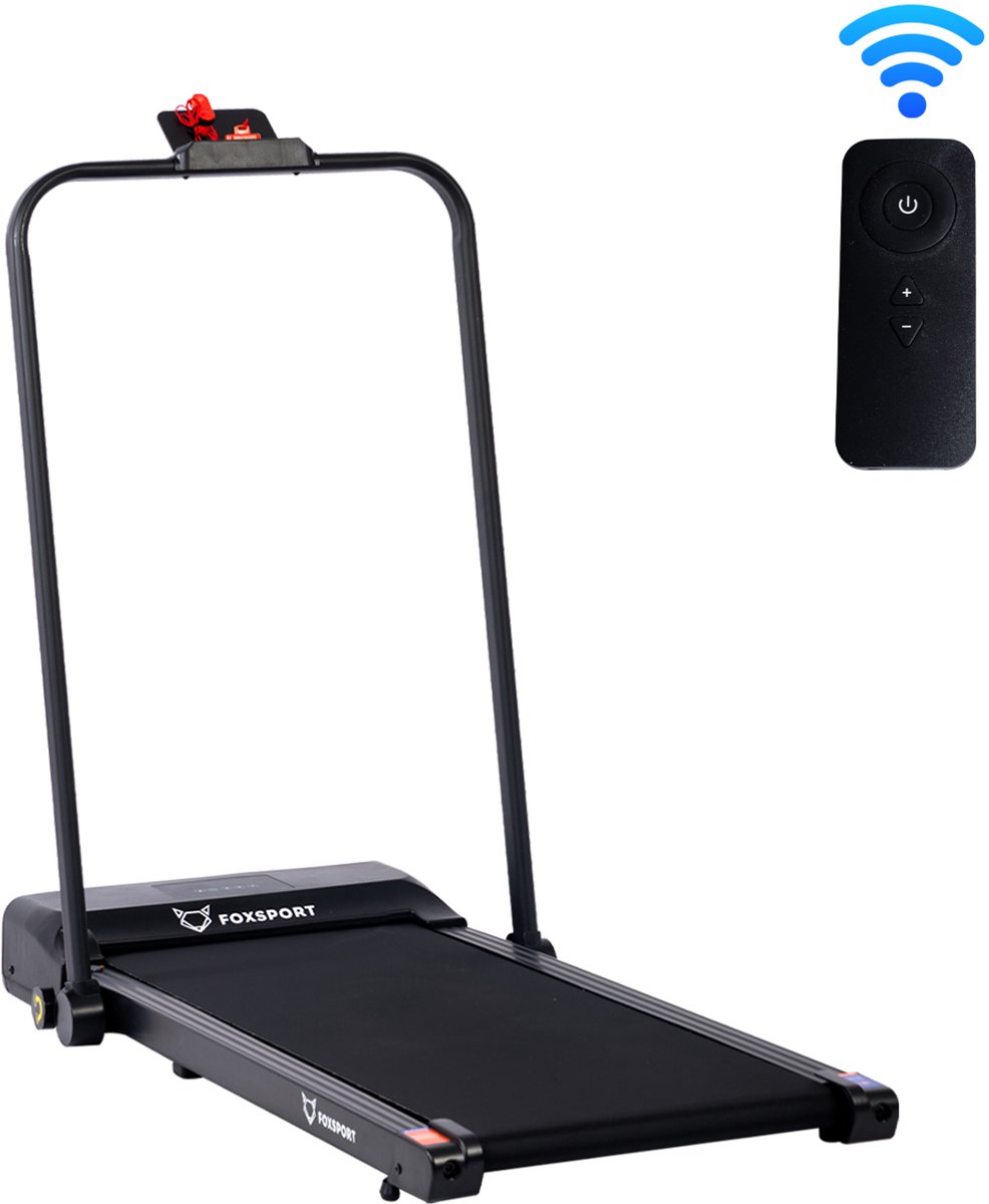 Loopband - Inklapbaar loopband Elektrisch met armleuningen - met afstandsbediening en LCD-display - 1-10km/u - Wandelband - Walking Pad - Treadmill