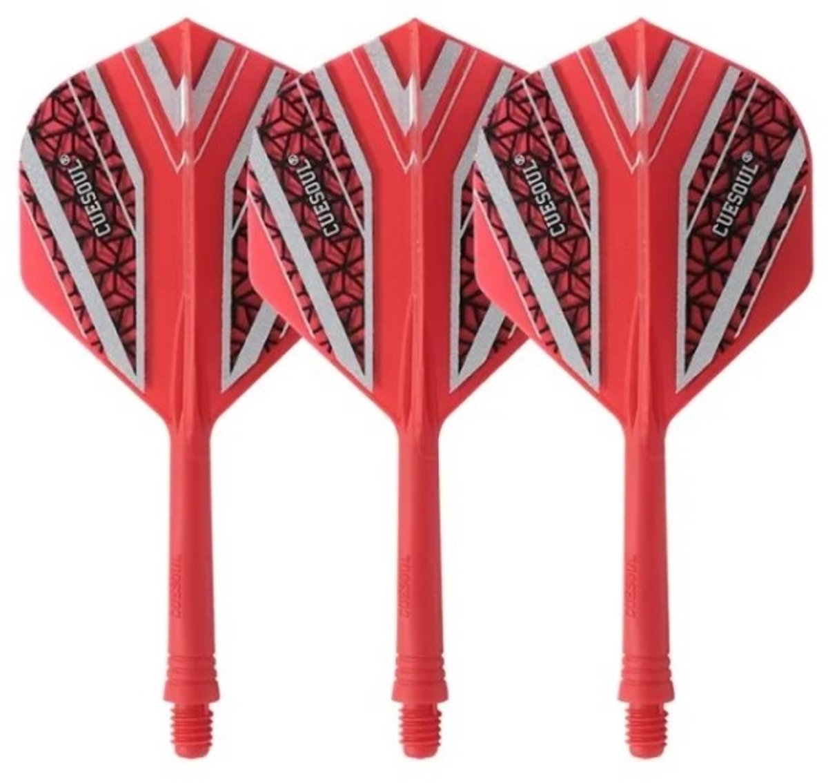 Cuesoul - Tero Flight System AK5 Rost Black Pattern - Red Standard - Dart Flights M