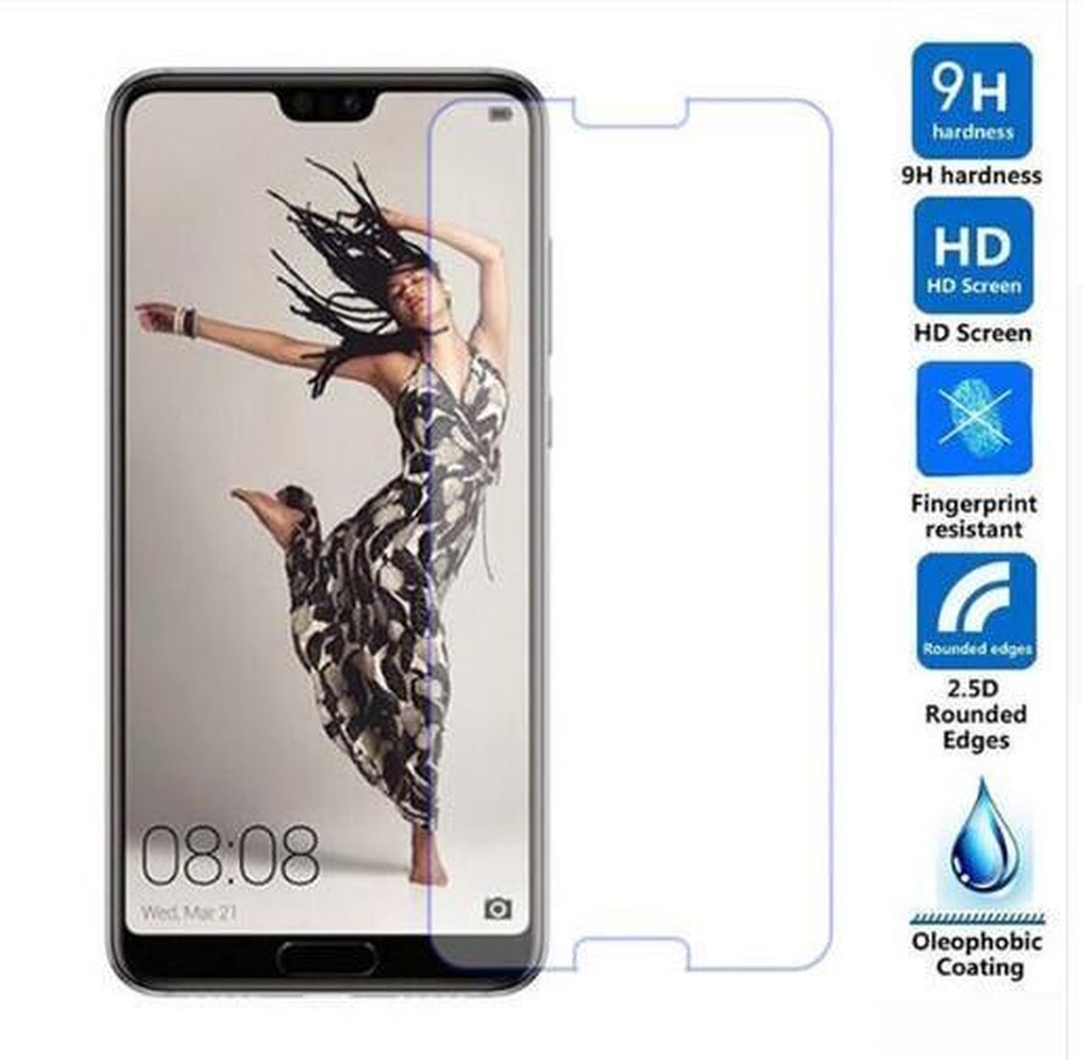 Huawei P20 Pro Tempered Glass / Beschermglas Screenprotector