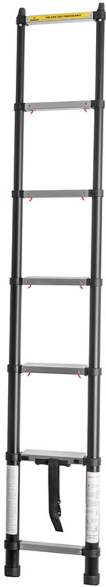 Brunner Laddy Alcove Air - Telescopische Aluminium Ladder voor Camper en Caravan - Lichtgewicht - Met Ergonomische Treden - Ideaal voor Daktent en Onderhoud