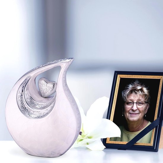 Glazen vintage solifleur vaasje met paars hart - Retro