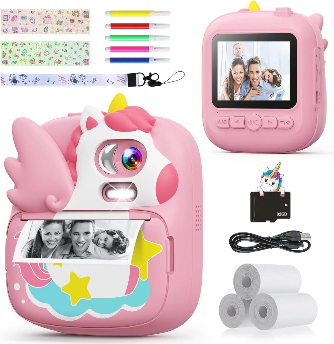 Kinder Camera Met Instant Print En 1080P HD Video - Creatieve Fotografie Voor Kinderen Van 3 Tot 12 Jaar