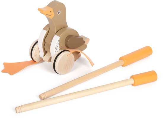 Small Foot - Houten Duwfiguur Eend met Bewegende Kop van Small Foot — afbeelding 2