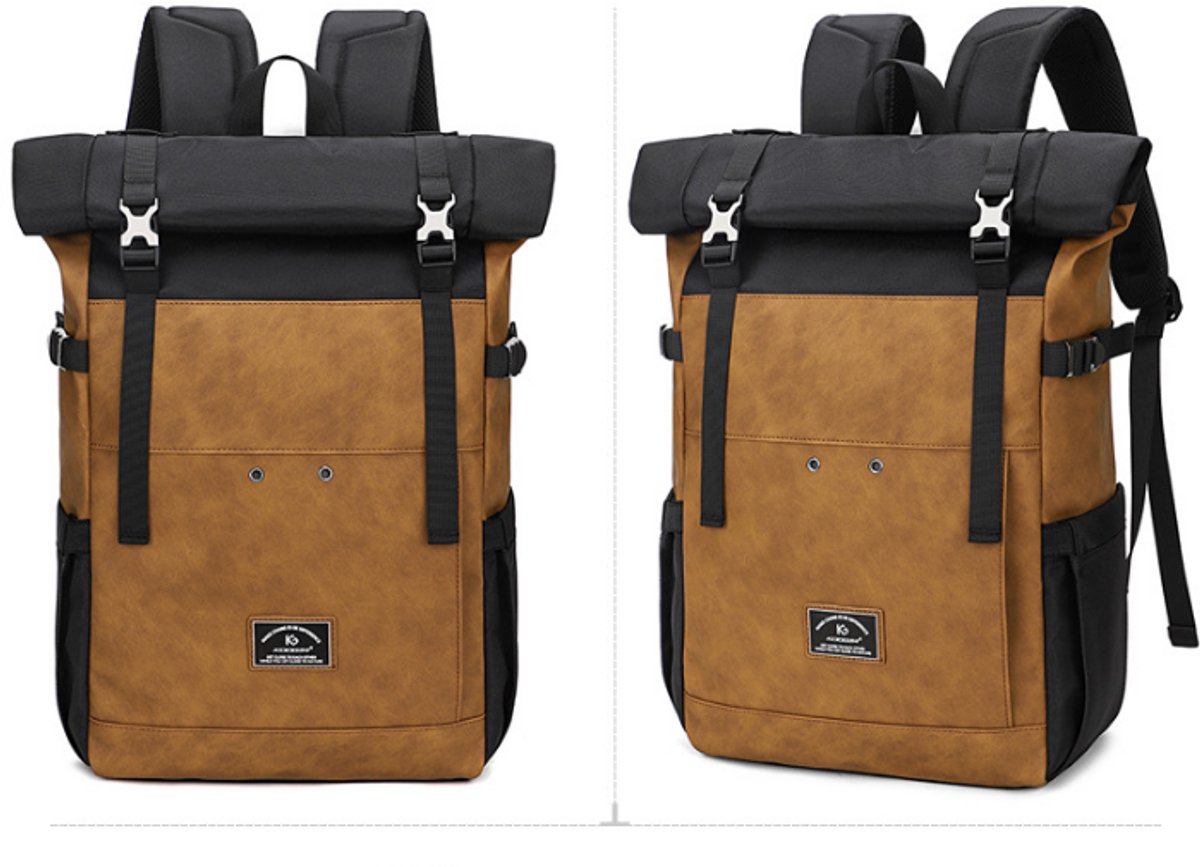 School rugtas - Computer tas-laptoptas-travel tas bruin-multifuntionele tas-laptop rugzak-laptoptas Rugtas - Rugzak - Schoudertas - Voor 15.6-inch laptop formaat