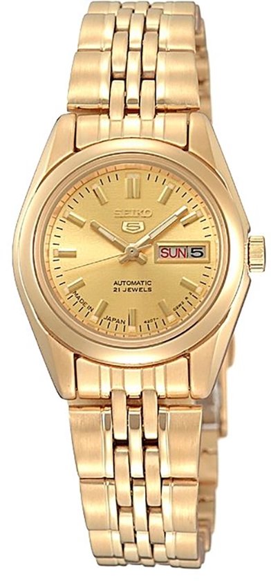 thumbnail: SEIKO SRE006K1 Dames Horloge Analoog Met Bruine Lederen Band - Roségoud En Kalender
