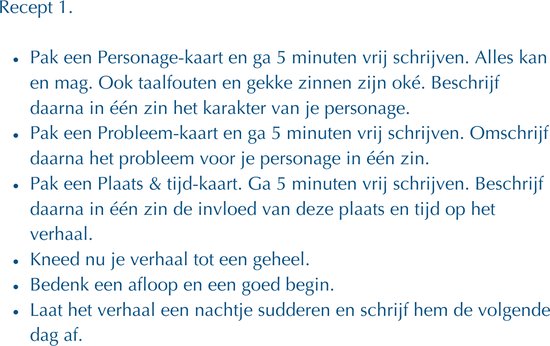 DE VERHALENCREATOR. Met 5 originele illustraties van Charlotte Kornet. 45 kaarten. Prachtig verpakt in magneetdoosje. Hét kaartspel om mooie, spannende of grappige verhalen mee te schrijven. Nu ook met coach-vragen