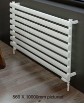 Eastbrook Tunstall handdoek radiator mat antraciet 560 x 1000mm (afgebeeld in wit)