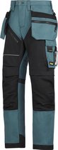 Snickers Ruffwork werkbroek 6202-5104 Petrol/Black mt.58