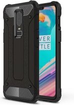 OnePlus 6 Anti Shock Dual Layer Hybrid Armor hoesje zwart