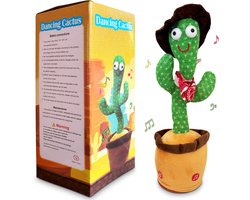Bailanta® Dansende Cactus - Pratende Cactus - Interactieve Knuffel - Pratende Knuffel – Cactus Speelgoed – USB Opladen – Geeft Licht – Met Cowboy Outfit – 120 Liedjes - Zingende Cactus Bailanta® Dansende Cactus - Pratende Cactus - Interactieve Knuffel - Pratende Knuffel – Cactus Speelgoed – USB Opladen – Geeft Licht – Met Cowboy Outfit – 120 Liedjes - Zingende Cactus