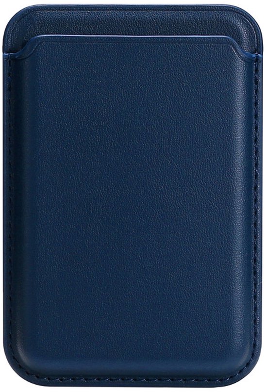 Porte-cartes magnétique pour iPhone Magsafe - Porte-cartes portefeuille - Portefeuille - Porte-cartes - pour iPhone 12 / 13 / 14 / 15 / 16 / Pro / Pro MAX - bleu marine