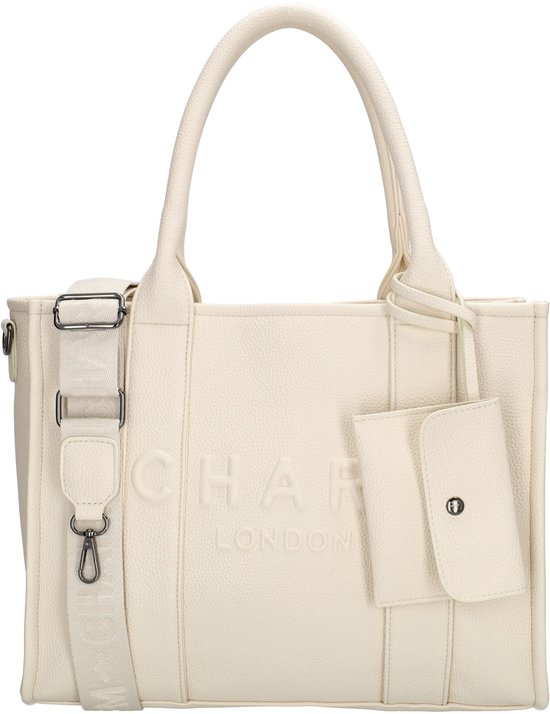 Charm London Bond Shopper - Sac à bandoulière - Bandoulière - Élégant - Trousse - Sac fourre-tout - Blanc cassé