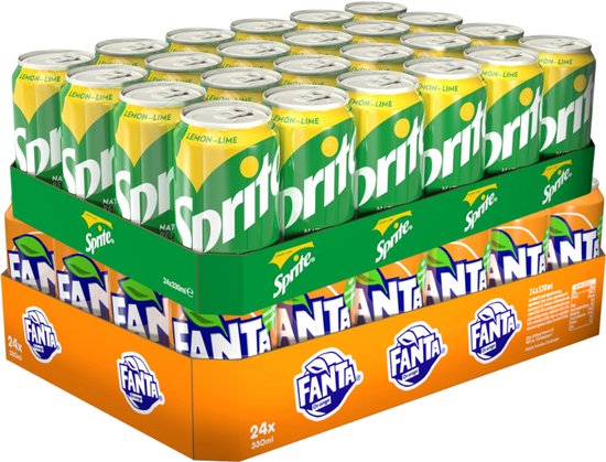 Sprite Original 24 x 330ML + Fanta Original 24 x 330 ML frisdrank