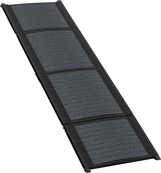 Hondenhelling Van 170 Cm, Voor In De Auto, Inklapbaar Met Antislip Tapijtoppervlak, Voor SUV's, Vrachtwagens En Outdoor Trappen, Draagbare En Duurzame