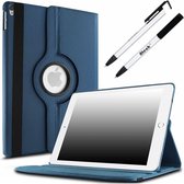Ntech - Apple iPad Pro 10.5 (2017) cover - 360 Rotating  Multi-stand Hoes Case + Ntech 4 in 1 Styuls - Donker Blauw