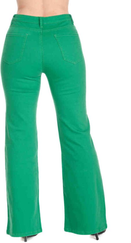 Banned - Love Flare Flared broek - L - Groen