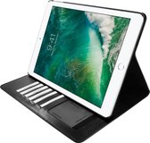 Ntech Hoes geschikt voor Apple iPad iPad 9.7 (2018-2017) Premium Luxe hoesje Folio Cover hoesje Met 6 Pasjesruimte Zwart