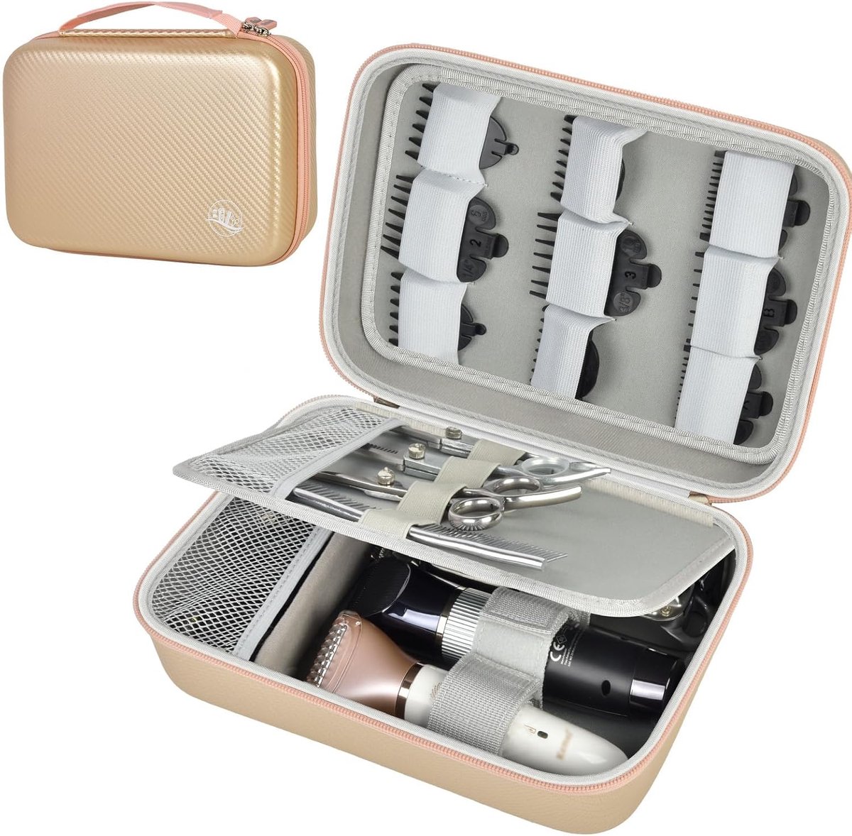 Kapperskoffer - Kapperstas - Visagie - Cosmetica Organizer - Goud