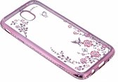 Roze Vlinder & Bloemen Print TPU Hoesje Samsung Galaxy J5 (2017)