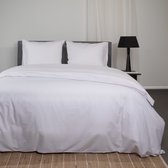 Housse de couette supérieure Twin Face - Wit - 100% Katoen - 240x200/220cm Double - Superbe parure de couette blanche - à couper le souffle en apparence - parfaitement ventilée et respirante