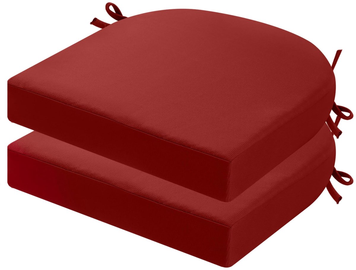 Ibenzoa Terraskussenset voor Buitenmeubelen met Waterdichte Bescherming en Zachte Traagschuimvulling, 45x45 cm, Rood
