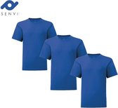 Senvi Kids 3 Pack T-Shirt Ronde Hals Maat: 104 - Kleur: Royal Blauw