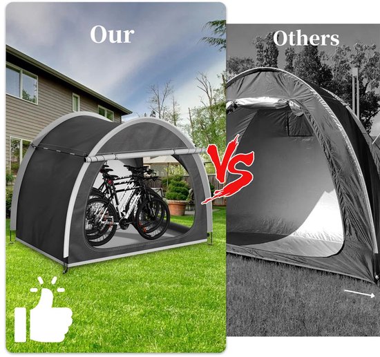 Waterdichte Fietstent - 210x150x165 cm - Opslagtent voor 2 Fietsen - Weerbestendige Outdoor Opslag van MaxxGarden — afbeelding 3