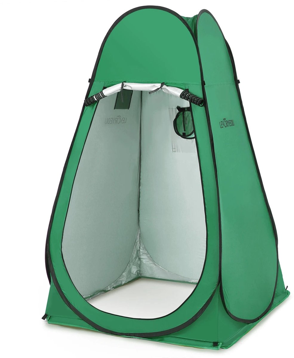 Pop-up Privacy Tent – Outdoor Douche-/Toilet-/Omkleedtent – UV & Waterbestendig – Groen – 120x120x185 cm